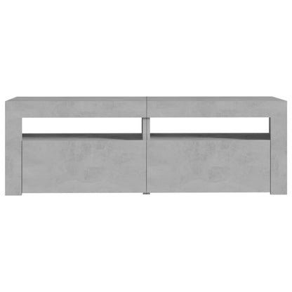 TV Cabinet with LED Lights Concrete Grey 120x35x40 cm