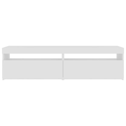 TV Cabinets 2 pcs with LED Lights White 75x35x40 cm