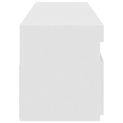 TV Cabinets 2 pcs with LED Lights White 75x35x40 cm