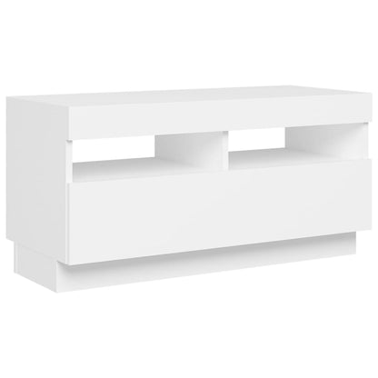 TV Cabinet with LED Lights White 80x35x40 cm