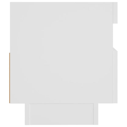 TV Cabinet with LED Lights White 80x35x40 cm