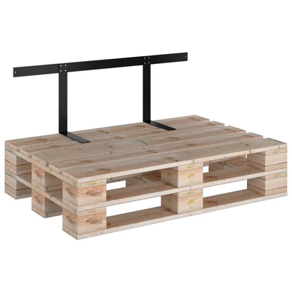 Black Iron Backrest for Pallet Sofa - 110 cm Comfort and Style
