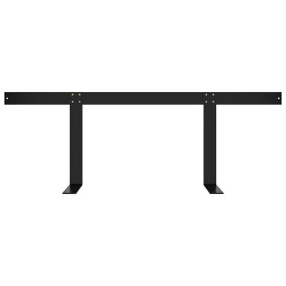 Black Iron Backrest for Pallet Sofa - 110 cm Comfort and Style