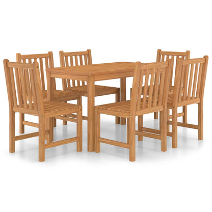 7 Piece Garden Dining Set Solid Teak Wood