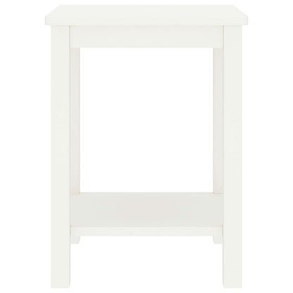 White Solid Pinewood Bedside Cabinet 35x30x47 cm
