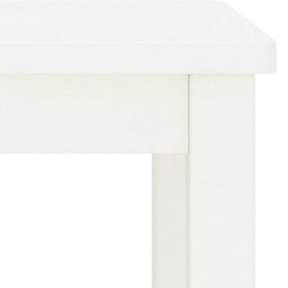 White Solid Pinewood Bedside Cabinet 35x30x47 cm