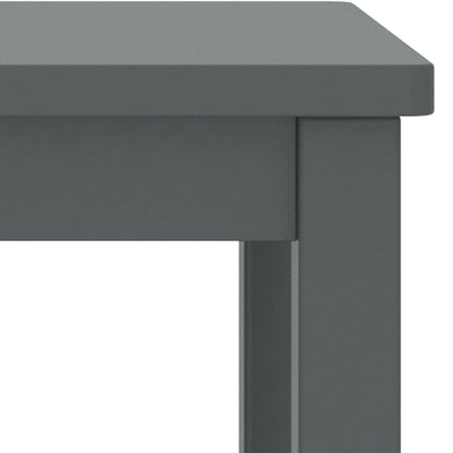Solid Pinewood Bedside Cabinet in Dark Grey, 35x30x47 cm