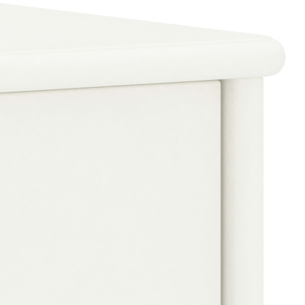 Solid Pinewood Bedside Cabinet - 35x30x40 cm, White Finish