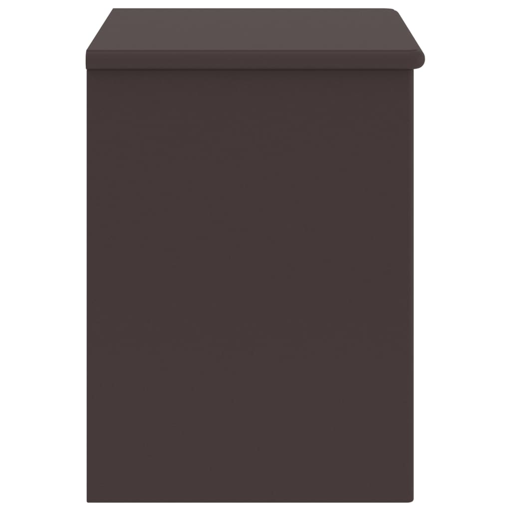 Solid Pinewood Bedside Cabinet, Dark Brown, 35x30x40 cm