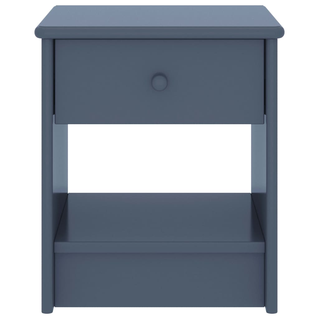 Solid Pinewood Bedside Cabinet, Light Grey - 35x30x40 cm