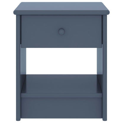 Solid Pinewood Bedside Cabinet, Light Grey - 35x30x40 cm