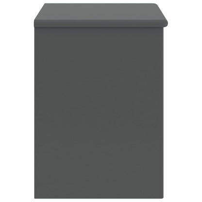 Dark Grey Solid Pinewood Bedside Cabinet 35x30x40 cm