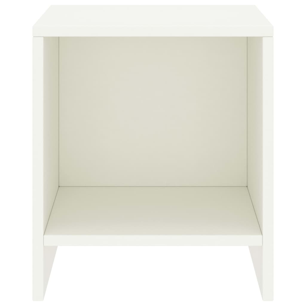 Solid Pinewood Bedside Cabinet, White 35x30x40 cm