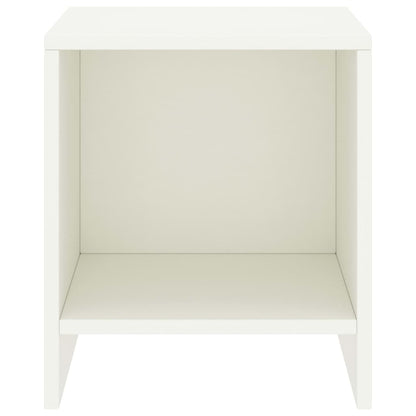 Solid Pinewood Bedside Cabinet, White 35x30x40 cm