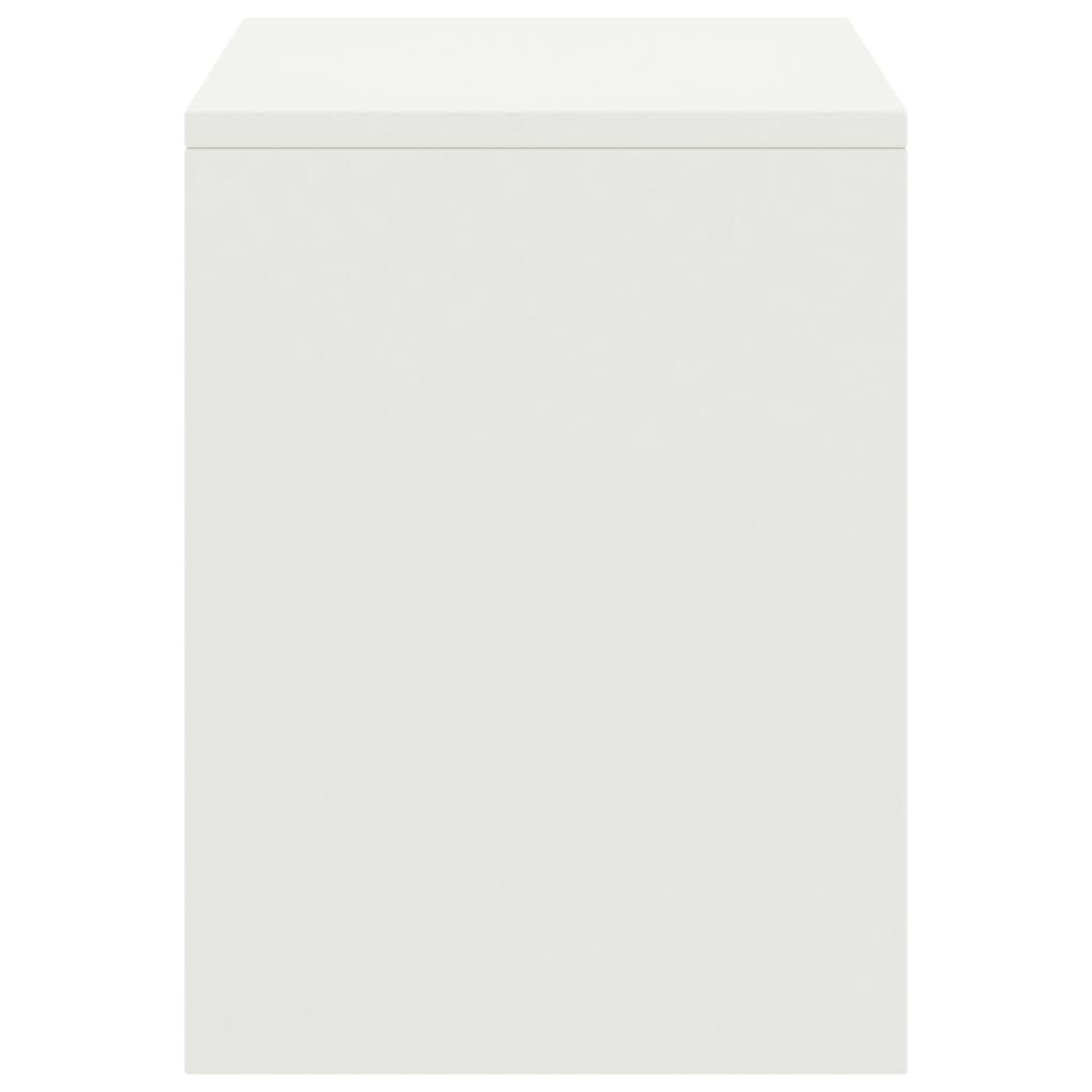 Solid Pinewood Bedside Cabinet, White 35x30x40 cm