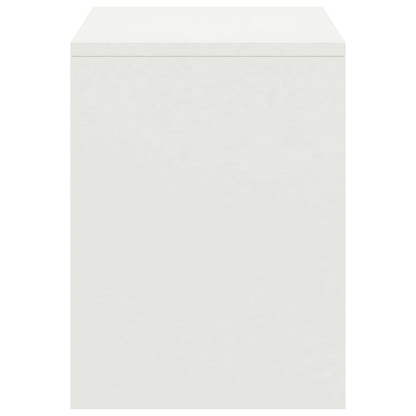 Solid Pinewood Bedside Cabinet, White 35x30x40 cm