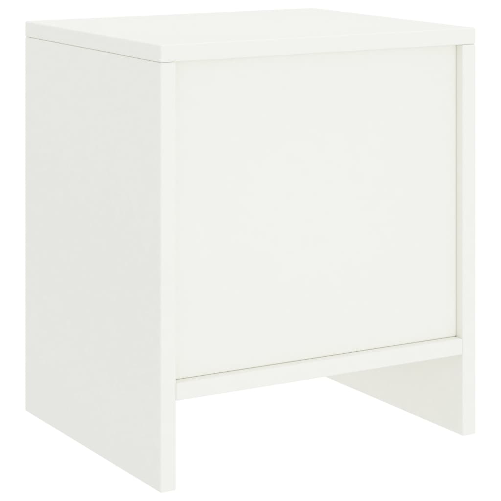 Solid Pinewood Bedside Cabinet, White 35x30x40 cm
