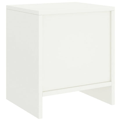 Solid Pinewood Bedside Cabinet, White 35x30x40 cm