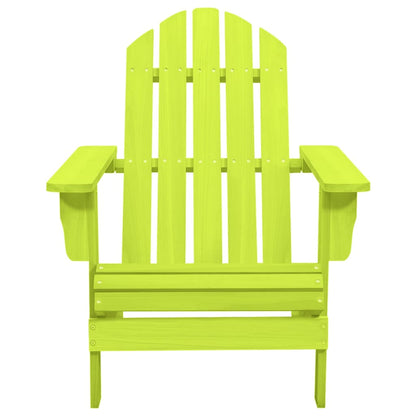 Green Adirondack Chair - Solid Fir Wood for Garden Relaxation
