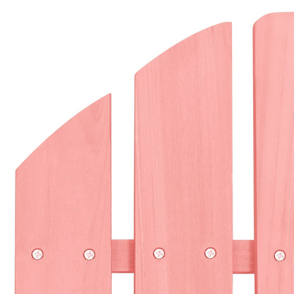 Pink Solid Fir Wood Adirondack Chair for Garden Relaxation