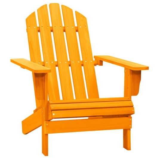 Orange Adirondack Chair in Solid Fir Wood for Your Garden