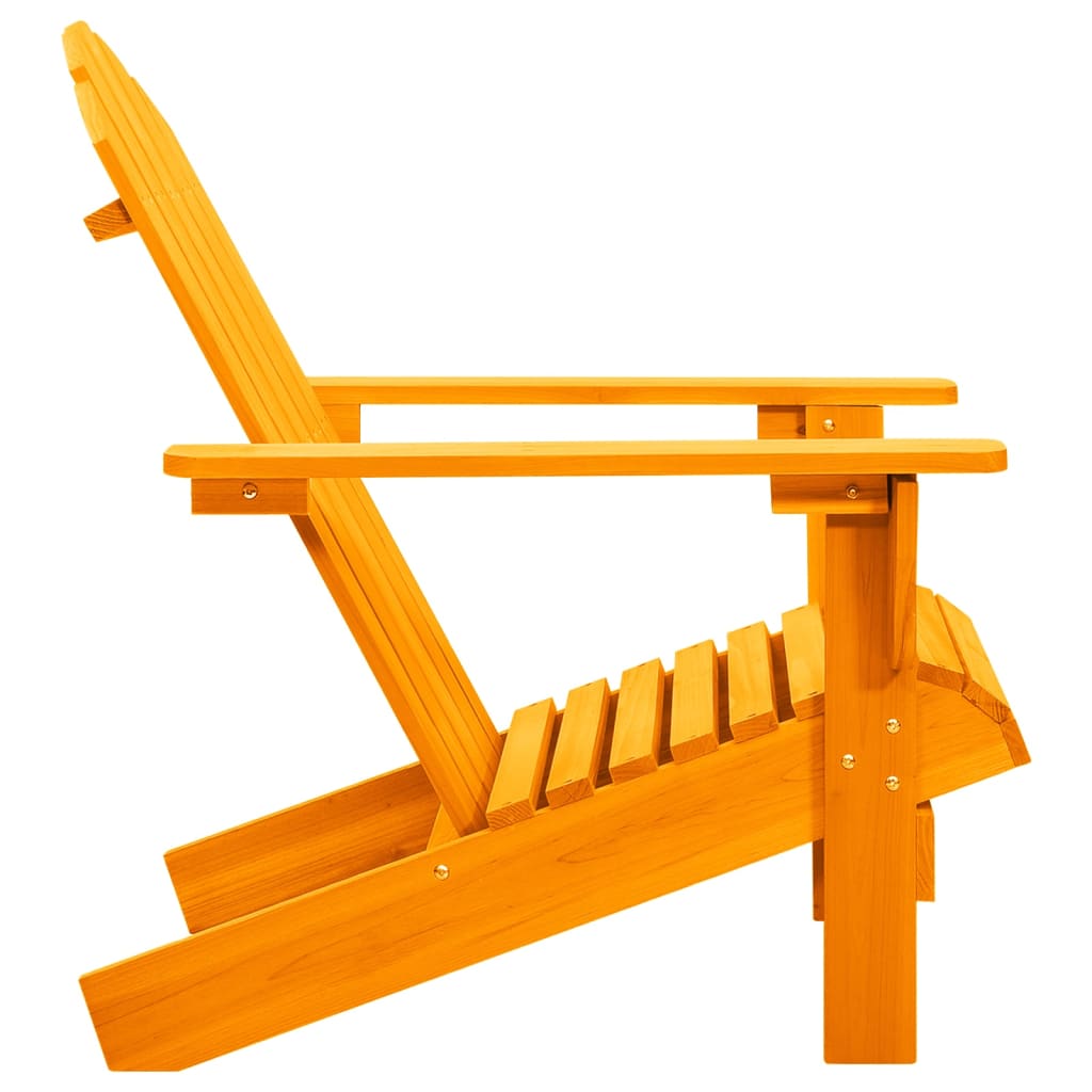 Orange Adirondack Chair in Solid Fir Wood for Your Garden