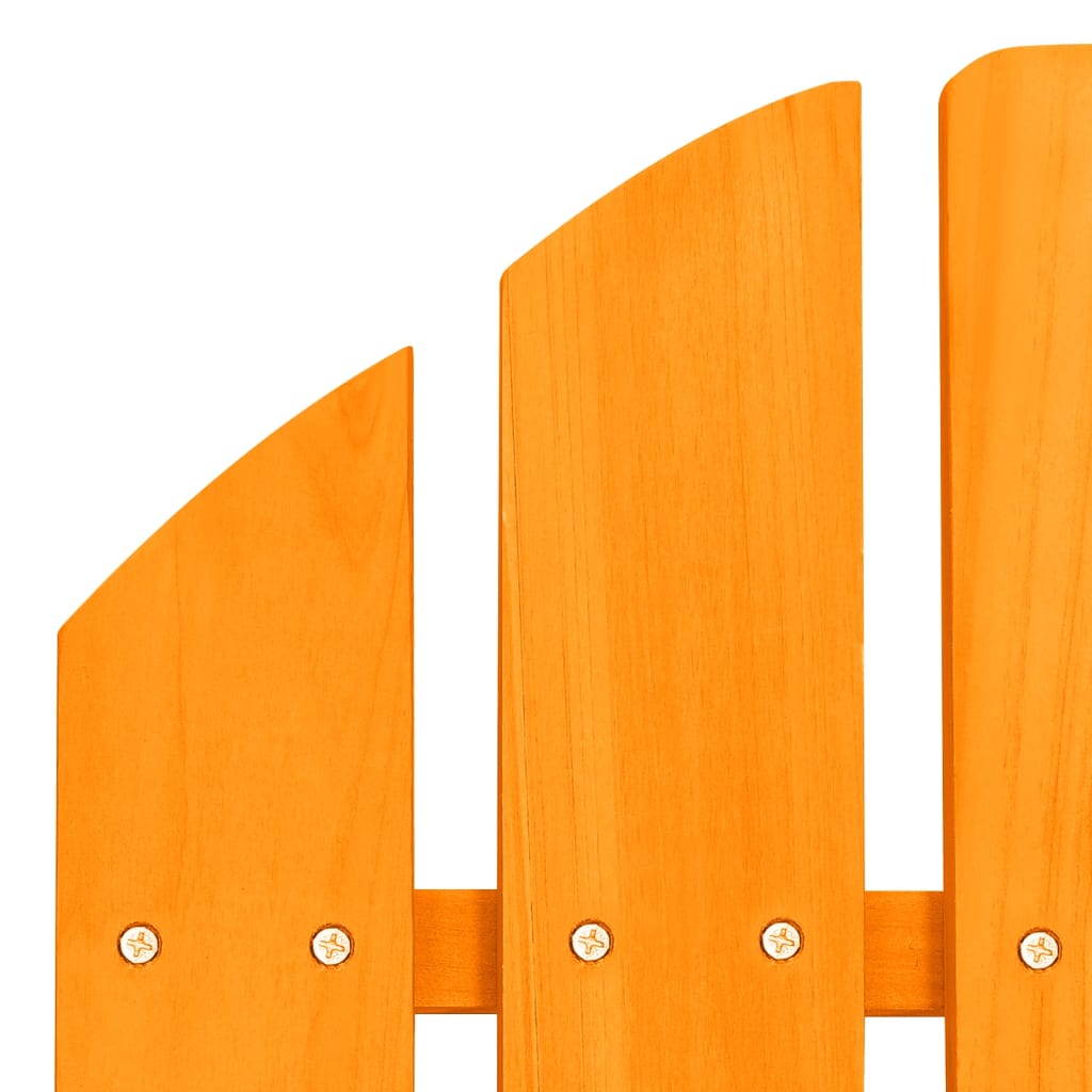 Orange Adirondack Chair in Solid Fir Wood for Your Garden