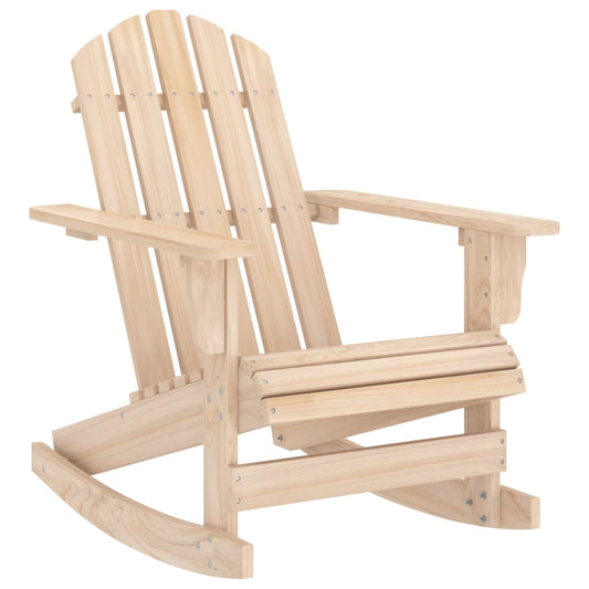 Solid Fir Wood Garden Adirondack Rocking Chair - Natural Finish