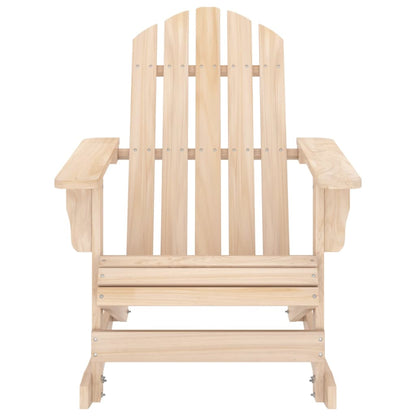 Solid Fir Wood Garden Adirondack Rocking Chair - Natural Finish