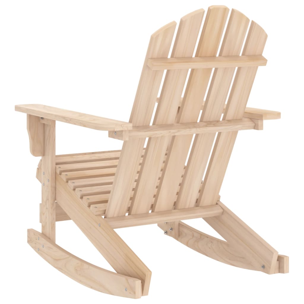 Solid Fir Wood Garden Adirondack Rocking Chair - Natural Finish