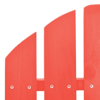 Red Fir Wood Garden Rocking Adirondack Chair - Solid & Stylish