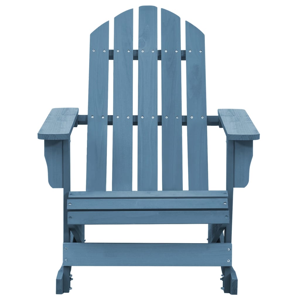 Blue Solid Fir Wood Adirondack Rocking Chair for Gardens