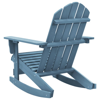 Blue Solid Fir Wood Adirondack Rocking Chair for Gardens
