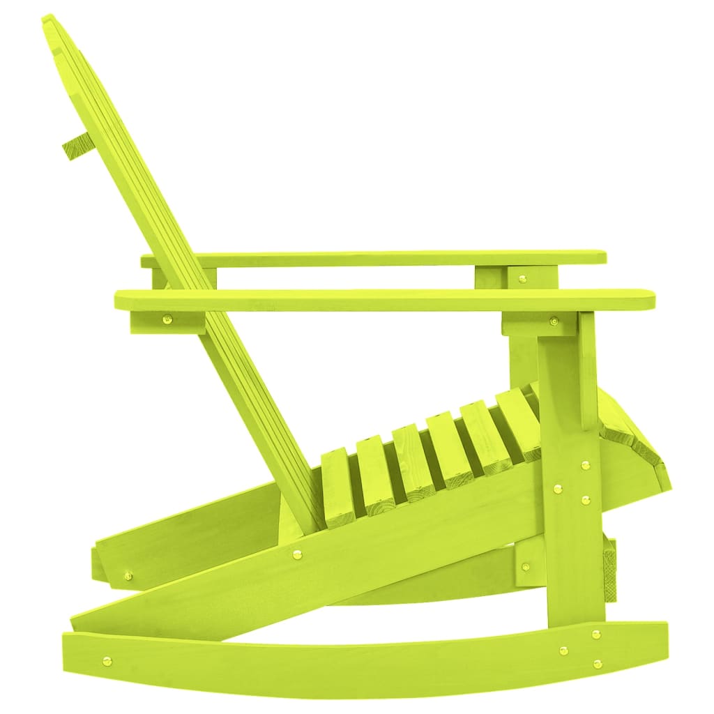 Green Fir Wood Garden Adirondack Rocking Chair - Relax in Style