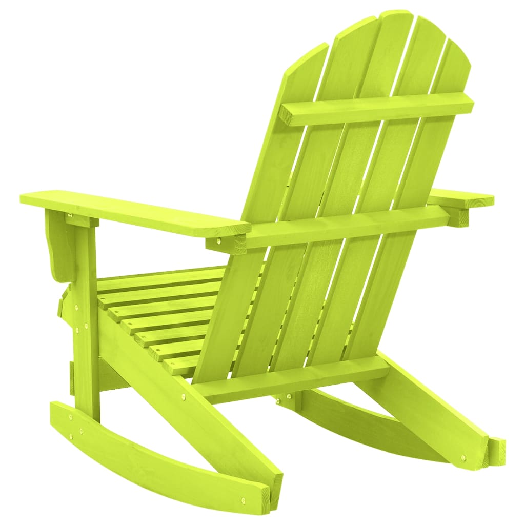 Green Fir Wood Garden Adirondack Rocking Chair - Relax in Style