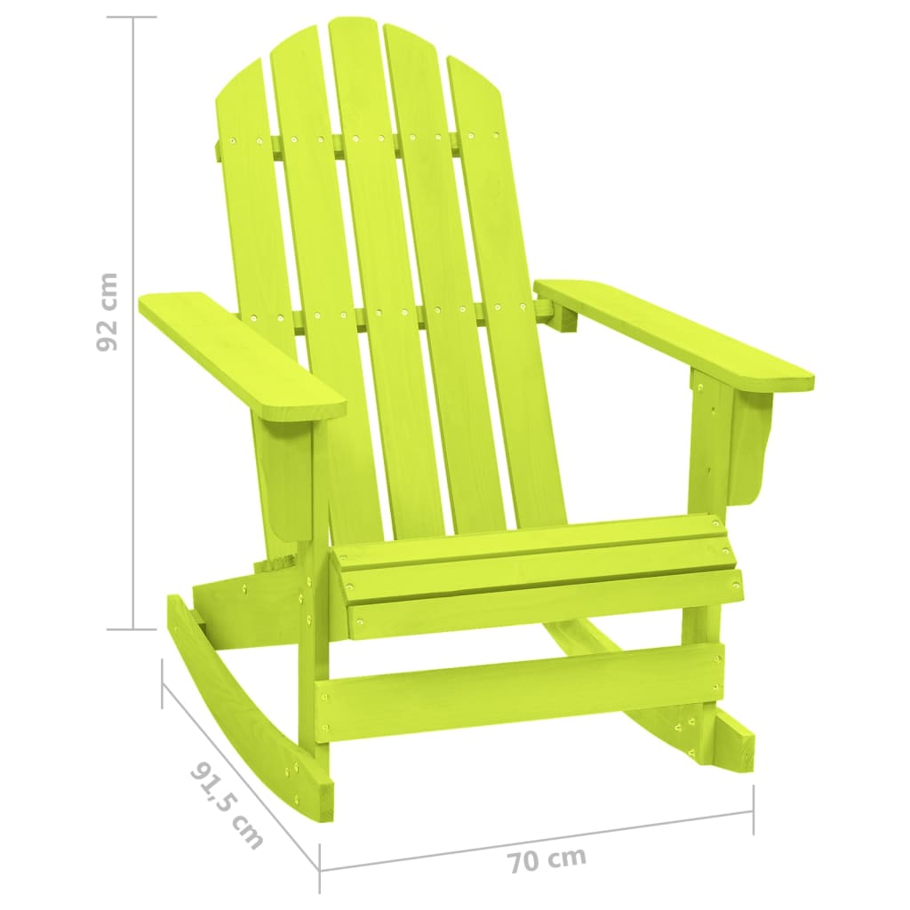 Green Fir Wood Garden Adirondack Rocking Chair - Relax in Style
