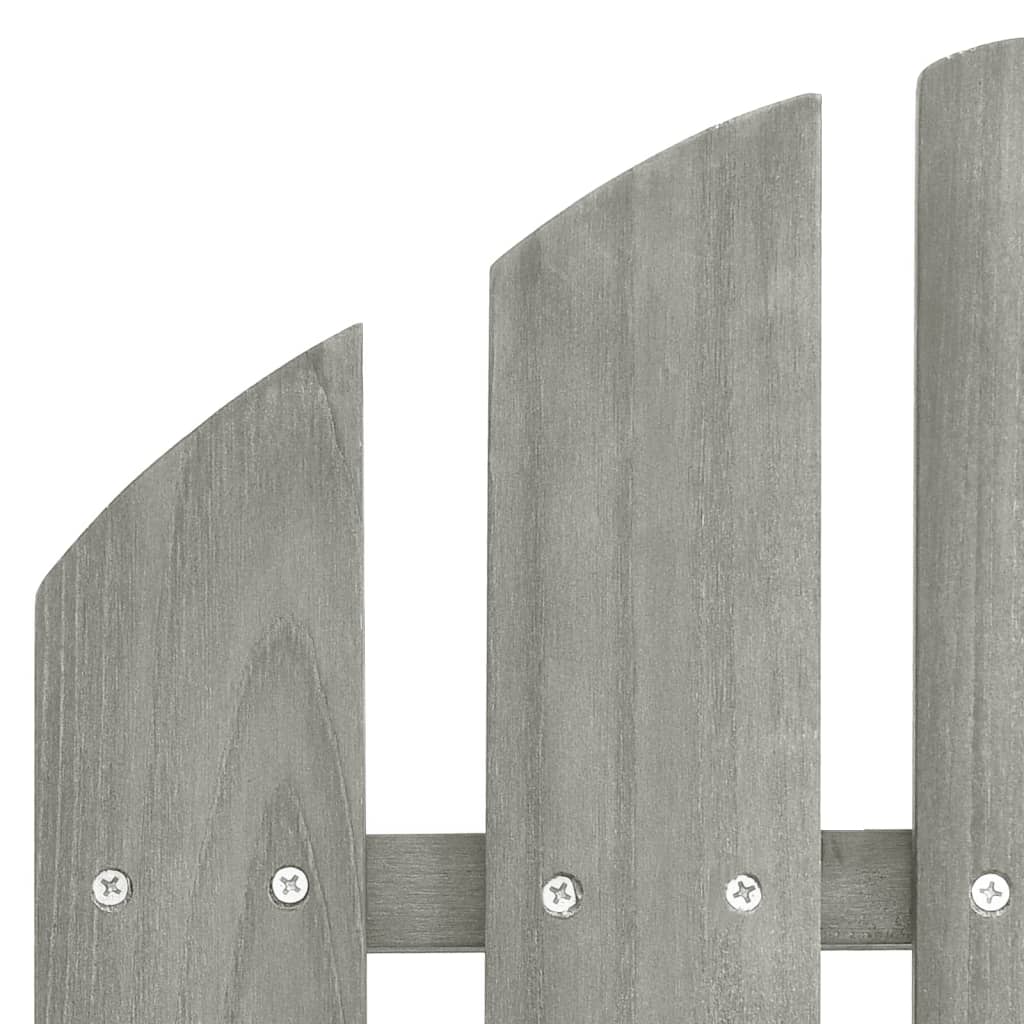 2-Seater Grey Adirondack Chair - Solid Fir Wood for Garden