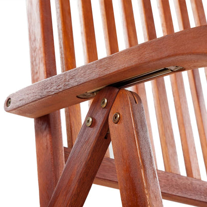 6-Piece Folding Garden Chairs Set - Solid Acacia Wood