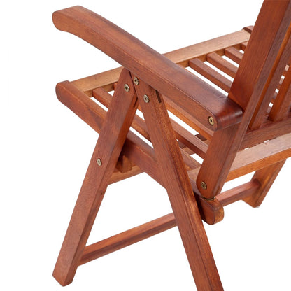 6-Piece Folding Garden Chairs Set - Solid Acacia Wood