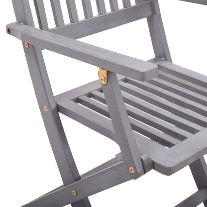 6 Pc Acacia Wood Folding Outdoor Chairs - Solid & Elegant Design