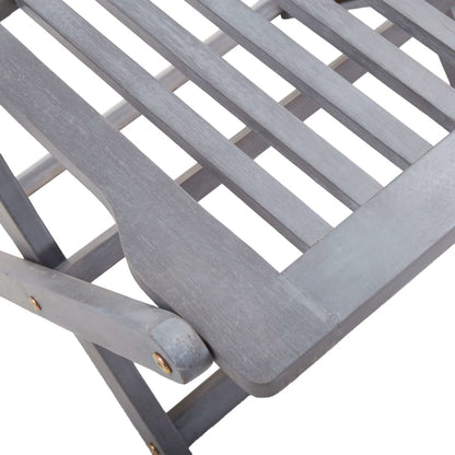 6-Piece Folding Outdoor Chairs Set - Solid Acacia Wood