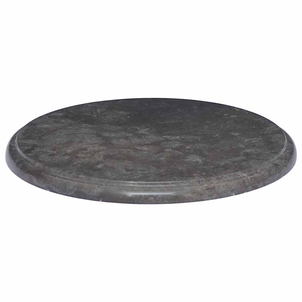 Elegant Ø40cm Black Marble Table Top - 2.5cm Thickness