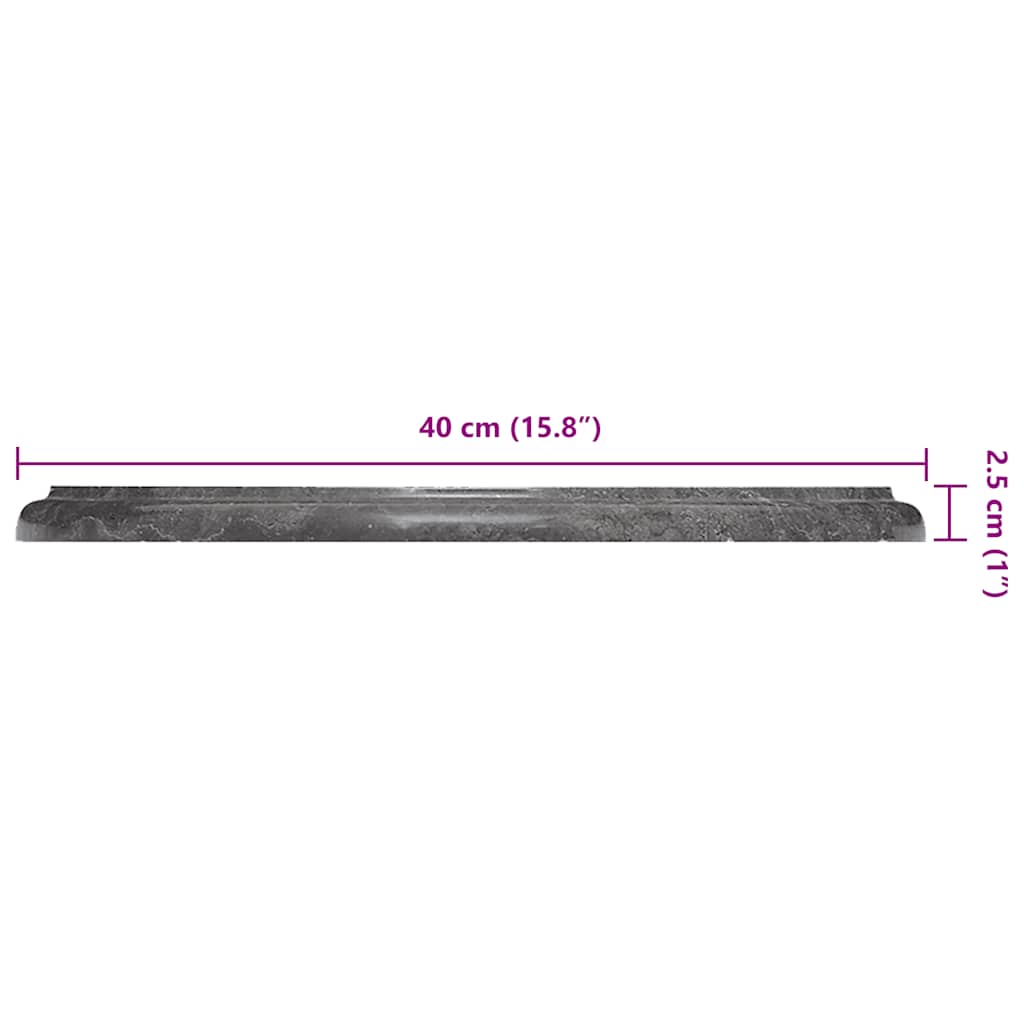 Elegant Ø40cm Black Marble Table Top - 2.5cm Thickness