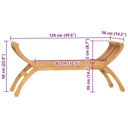 Solid Teak Wood Garden Bench 160cm - Durable & Stylish Seating