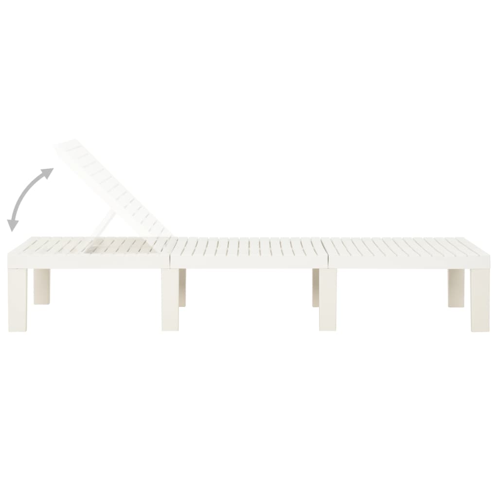 White Plastic Sun Lounger – Durable & Stylish Outdoor Relaxation