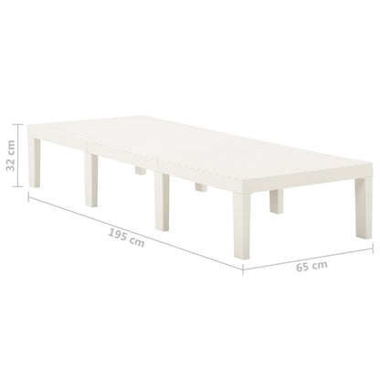 White Plastic Sun Lounger – Durable & Stylish Outdoor Relaxation