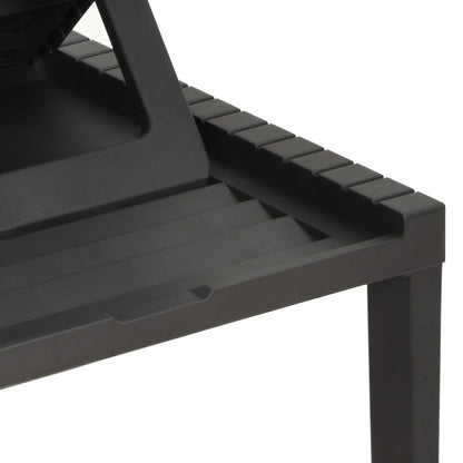 Anthracite Plastic Sun Lounger - Stylish, Durable, Outdoor Relaxation