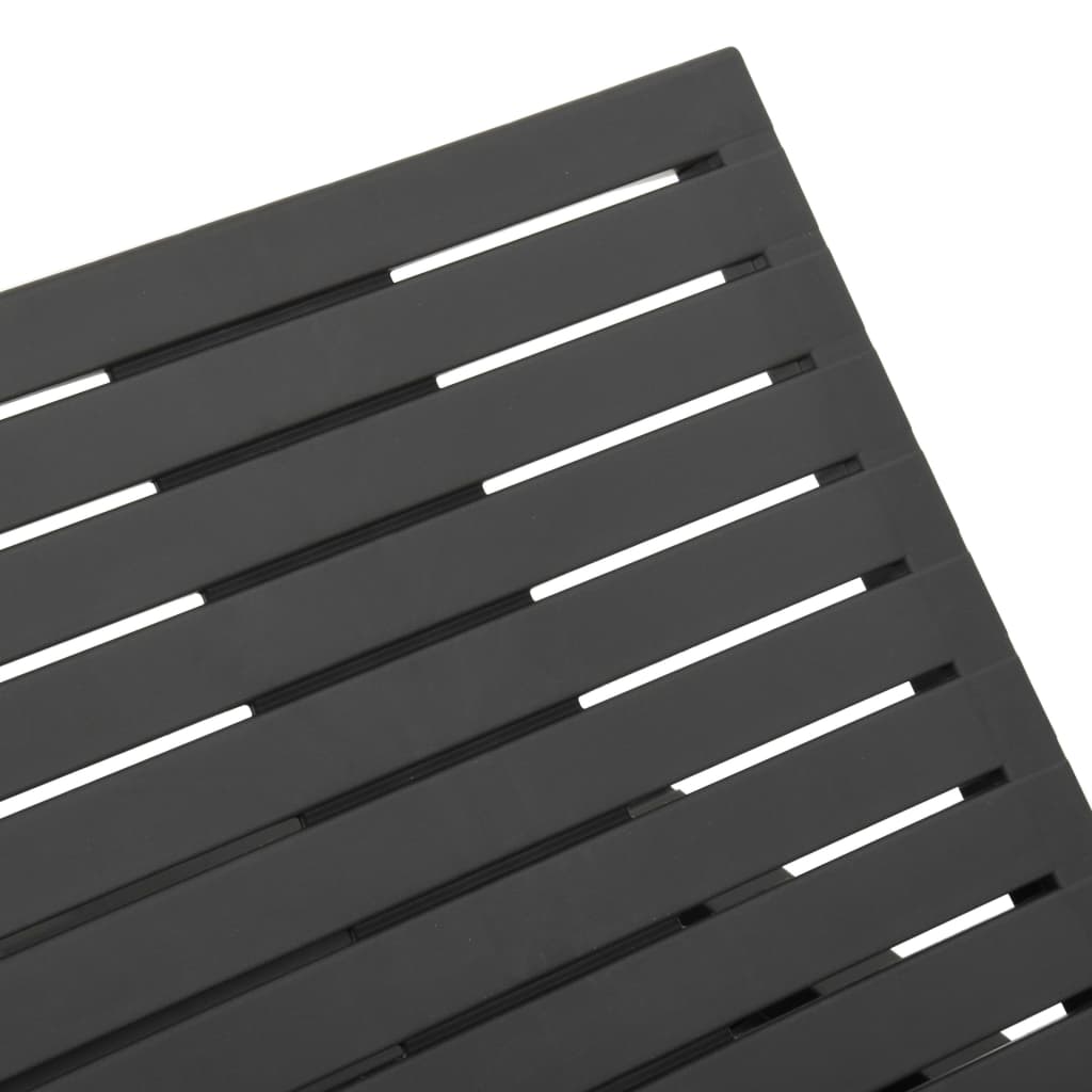 Anthracite Plastic Sun Lounger - Stylish, Durable, Outdoor Relaxation