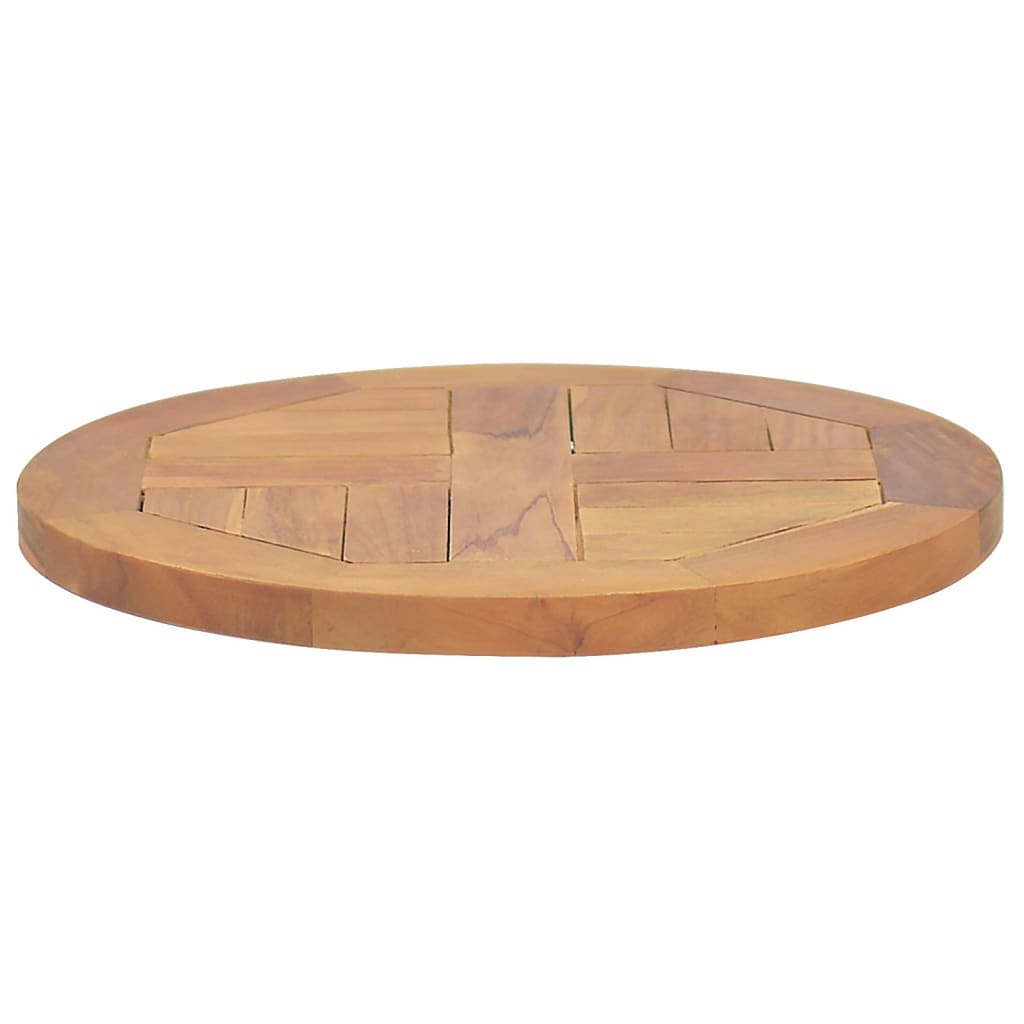 Elegant Round Teak Wood Table Top - 2.5cm Thick & 40cm Diameter