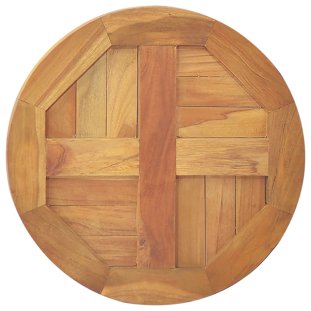 Elegant Round Teak Wood Table Top - 2.5cm Thick & 40cm Diameter